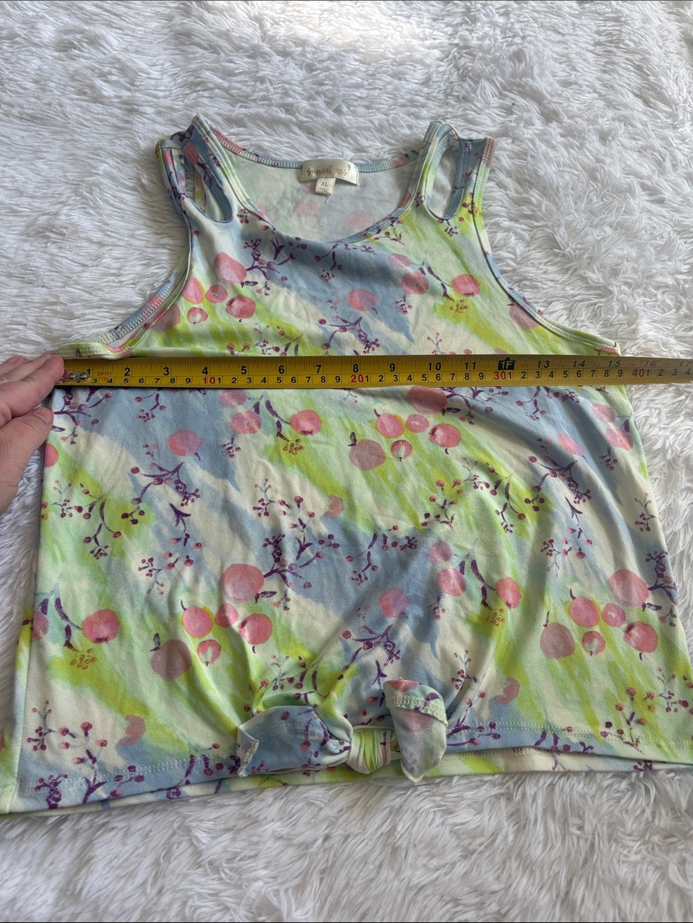NWOT Sunset West From Stitch Fix Youth Girls Tie Front Keyhole Tank Size XL - Picture 6 of 11
